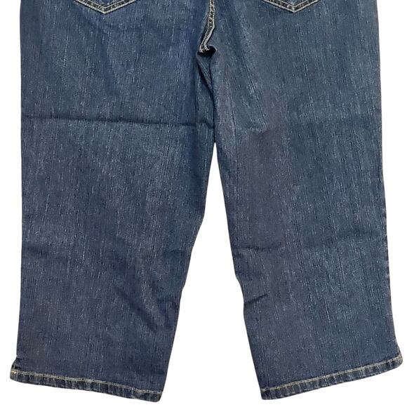 Living Planet Womens Capri Jeans Size 14 Blue Mid Rise Straight Leg Stretch - Picture 9 of 9